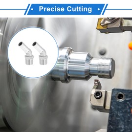 VekAuto 304 Stainless Steel Hose Barb Fittings 19/32" OD 1/2" BSPT 45 Degree Elbow Joint for Air Water Oil Gas Fuel 2 Pcs Silver Tone