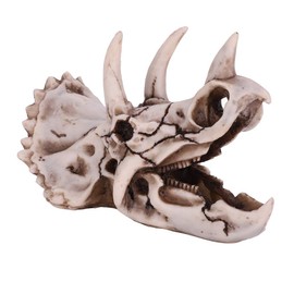 TOPINCN Dinosaur Triceratops Skull Model Simulated Skeleton, Lifelike and Vivid Craft for Office or Home Decoration, Present for Dinosaur Enthusiast