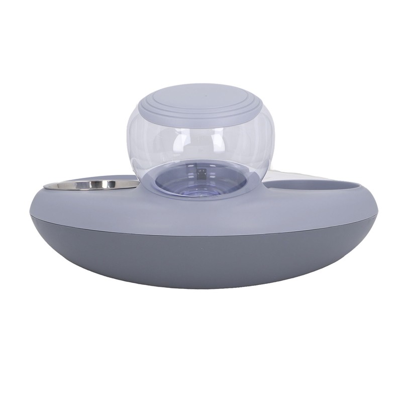 Double Cat Bowls Pet Food and Water Bowl Set Tilted