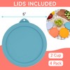 LUVCOSY 2 Cup Silicone Replacement Lids Storage Cover for Anchor
