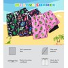 Cozople Boys Swim Trunks with Compression Liner Cute Dinosaur Printed
