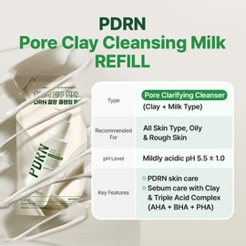 Make Prem PDRN Pore Clean Cleansing Milk, 3.4 fl oz (100 ml), Pore Care, Makeup Removal, Clay Cleansing, Sensitive Skin, Slightly Acid, Moisturizing, Korean Cosmetics, Cleansing Milk