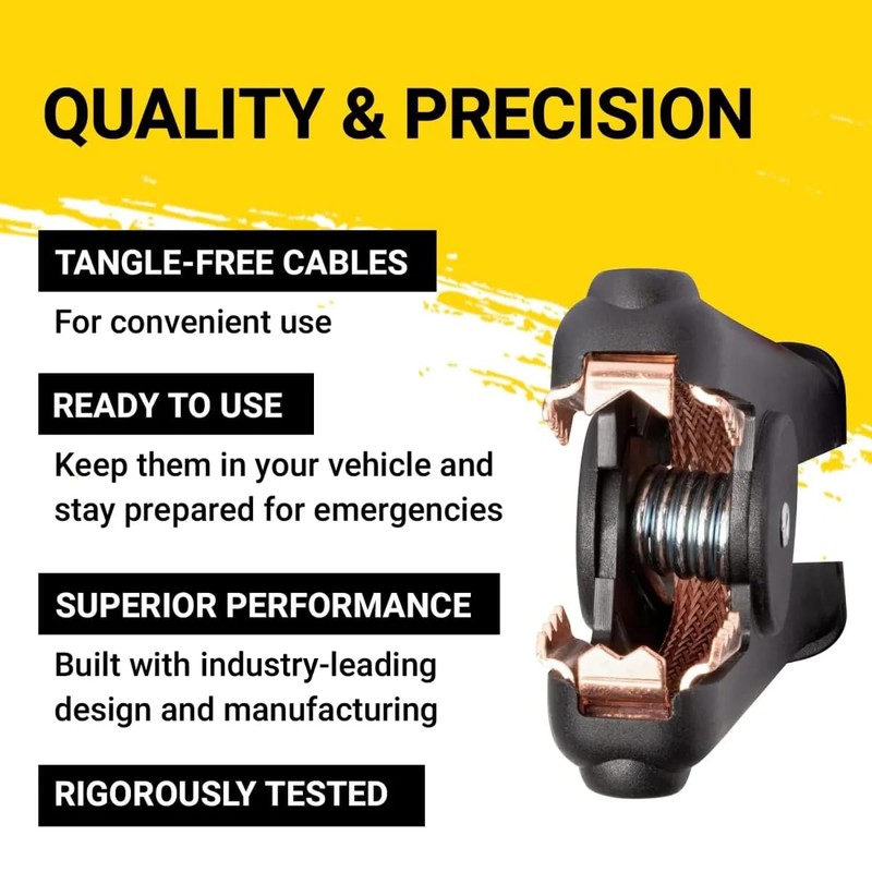Spartan Power Heavy Duty Jumper Cables with Alligator Clips, 100%
