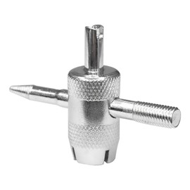 QKYS 1PCS Tire Valve Stem Tool, Multifunctional 4-Way Valve Core Tool, 4-in-1Tire Repair Kit, Presta Valve Core Puller Valve Stem Removal Tool for Motorcycle Bicycle Bike Automobile Car