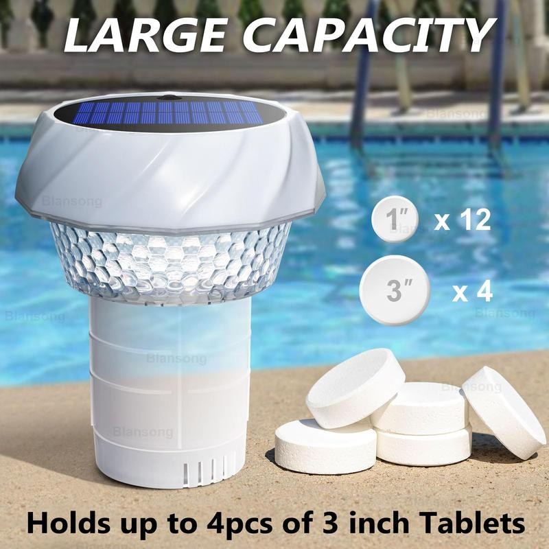 Solar Pool Chlorine Floater Adjustable Release Swimming Pool Chlorine Tablet