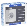 Longridge Golfers Hip Flask Set - Silver,