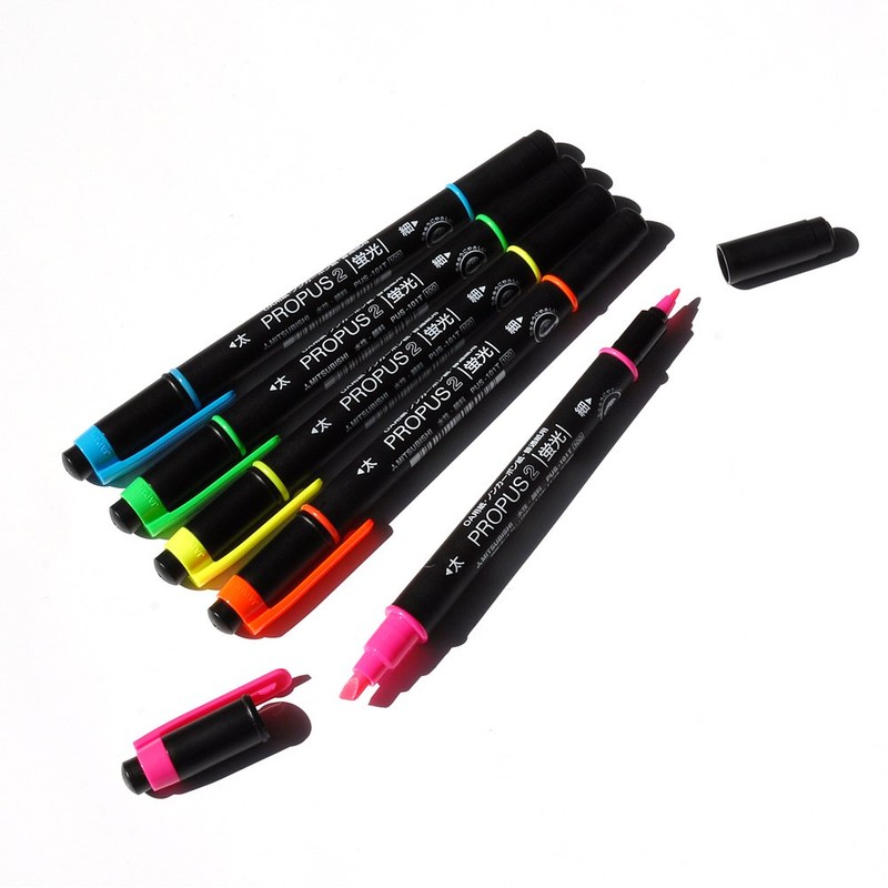 三菱鉛筆 蛍光ペン プロパス2 5色 PUS101TN5C