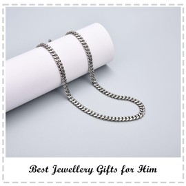 KORAS Valentines Gifts for Him, Boyfriend Husband Gifts Cuban Chain Necklace Gifts for Men, I Love You Gifts for Him Jewellery Presents for Birthday Christmas Anniversary Valentines Day