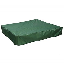 Sandbox Cover Square with Drawstring, Oxford Cloth Sandbox Canopy Waterproof Sandpit Pool Cover Anti UV Sandbox Protection Cover for Sandpit Toys Swimming Pool and Furniture (Green, 59 x 59inch)