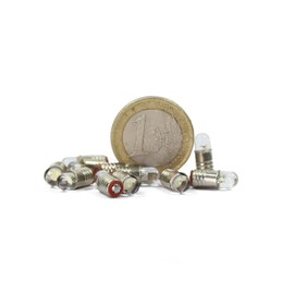 E505WMT 10 sets Warm White LED Screw Bulb and Stand Base E5 E5.5 12V-14V for modle train layout