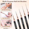 5Pcs Nail Art Liner Brushes Set Fine Detail Brushes for