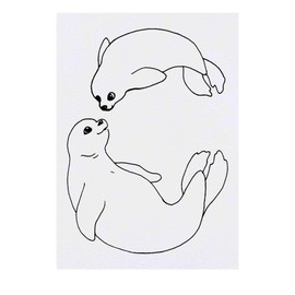 Azeeda 'Siegel-Duo' Temporäres Tattoo - Hautfreundlicher & Ungiftiger Abziehbild · Wasserfest (TO00031720)