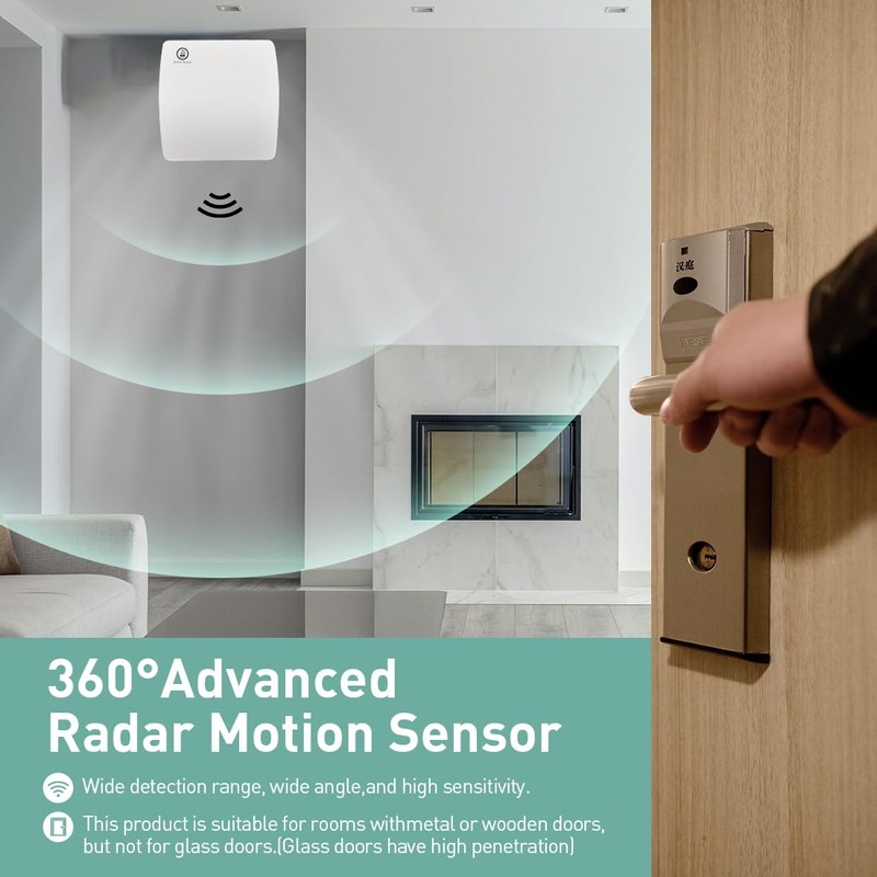 Hehou 5.9 Inch Bathroom Exhaust Automatic Fan Low Noise Window