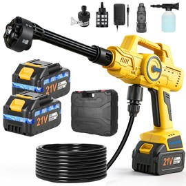Portable Car Washer Cleaning Tool,Cordless Washer,6-in-1 Nozzle,10 Level,Handheld Car Washer, 16FT Hose, Power Cleaner for Car, Patio,Floor,Garden