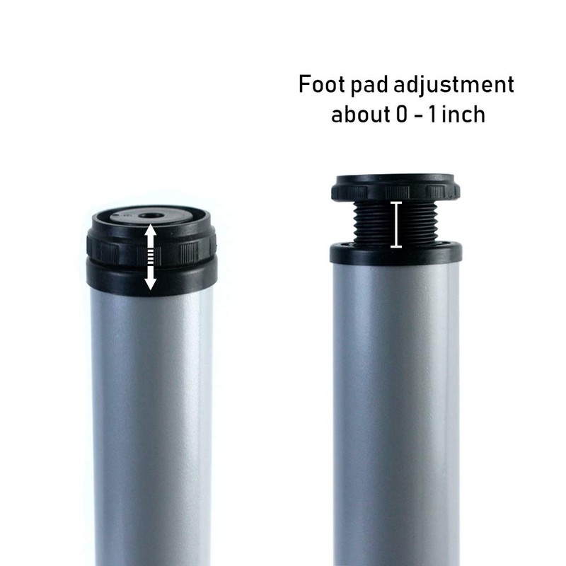 QLLY 28 inch Adjustable Metal Desk Legs, Office Table Furniture