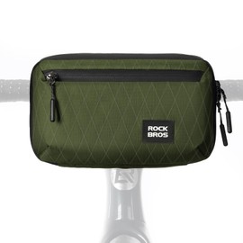 ROCKBROS Handlebar Bag Bicycle, Bicycle Bag Front Handlebar with Shoulder Strap, 2.1 L Capacity, Bicycle Bag for Folding Bike, Road Bike, MTB, Gravel Bike e Scooter