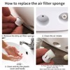 48 Nebulizer Filter Replacement Air Filter Sponge Compressor System Accessories-White