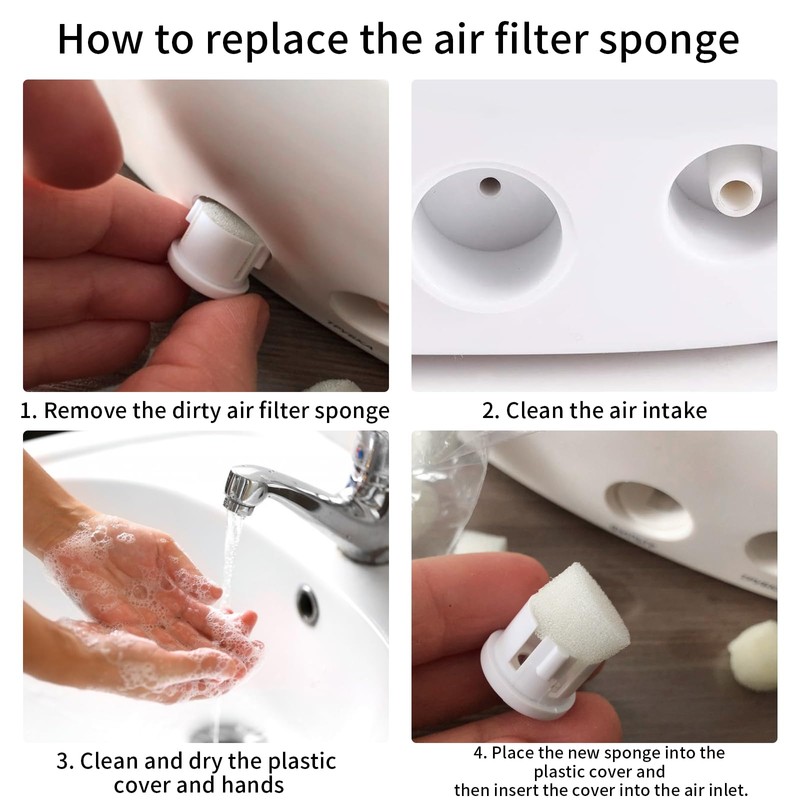 48 Nebulizer Filter Replacement Air Filter Sponge Compressor System Accessories-White