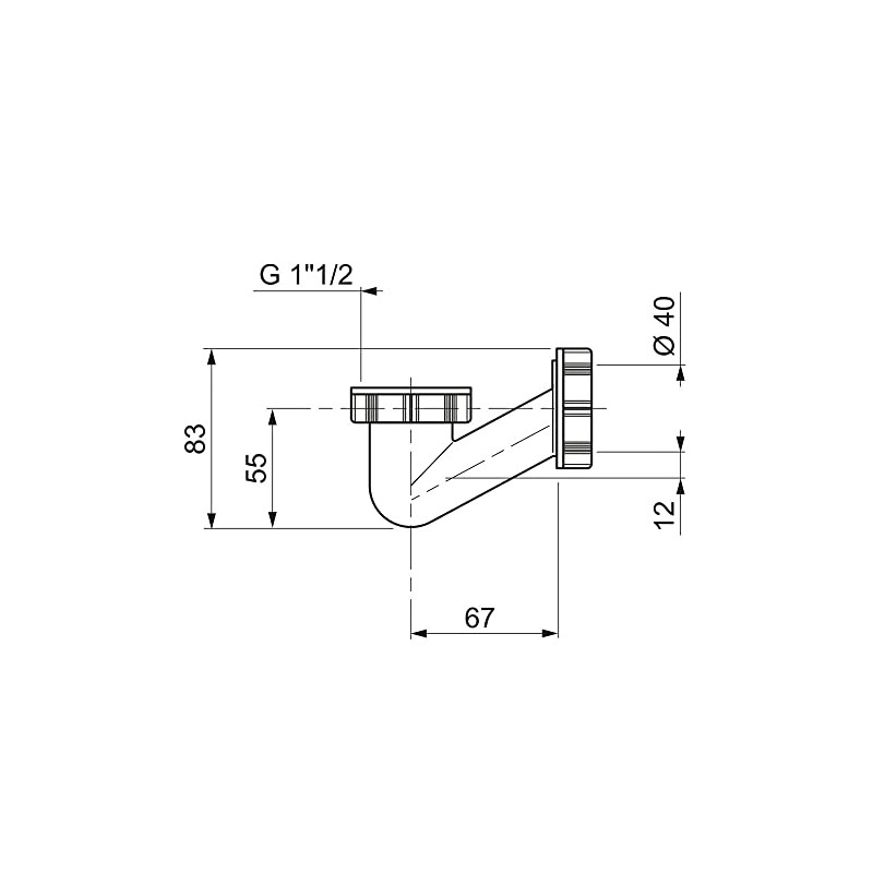 Wirquin Women's SP601 Bath Siphon Space Saving V