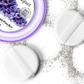 R-NEU 2 Pack Body Powder for Women with Powder Puff, 100% Talc-Free, Elegant Rose Petal & Royal Bouquet Scented Dusting Powder, After Bath for Soft Skin, Extra Large, (2 Pack, 5 Oz Each)