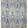 Decorative Blue & Silver Grey Gray Boho Fabric Shower Curtain,