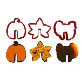 Pumpkin Leaf Turkey Fall Thanksgiving Mug Hanging Cookie Cutters