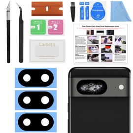 3 Pack for Pixel 8 Back Rear Camera Lens Glass Replacement, Back Camera Lens with Premium Lens Protector Compatible with Pixel 8, Included Instruction Manual, Toolkit