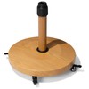VredHom Patio Umbrella Base with 4 Wheels, 44lbs Round Heavy