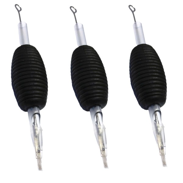 Professional Tattoo Grip Tubes with Needles, 1 Inch, 20-Piece Set,