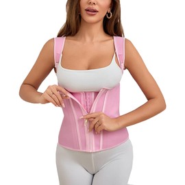 Ahigh Waist Cincher for Women, Shapewear Women's Tummy Control, Shapewear Waist Shaper, Women Latex Waist Trainer, Corset with Zip and Buckle Closure, pink, 3xl