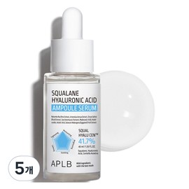 APLB Squalane Hyaluronic Acid Ampoule Serum, 40ml, 5 pieces / APLB 스쿠알란 히알루론산 앰플 세럼, 40ml, 5개
