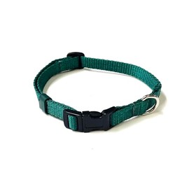 Puppy Collar Small Dog Collar Adjustable Strong Durable Training Walking 13mm Webbing (X-Small (8" - 11"), Forest Green)