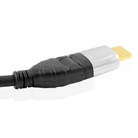 Cablesson Ivuna Flex Plus 13.12 Ft (4m) High Speed HDMI Cable (HDMI Type A, HDMI 2.1/2.0b/2.0a/2.0/1.4) - 4K, 3D, UHD, ARC, Full HD, Ultra HD, 2160p, HDR - rotating and swiveling connectors - Black