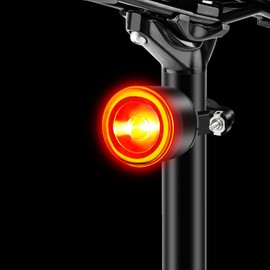 NineLeaf 300 Lumens Bike Tail Light, Rear Bicycle Lights Ultra Bright, Smart Bike Tail Light Brake Sensing Auto On/Off, USB-C Rechargeable,IP65Waterproof,220°Adjustable Angle 1000M Viewable Range