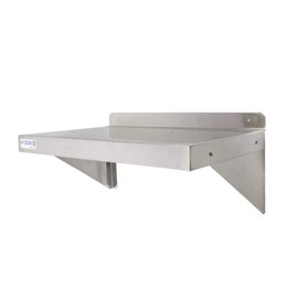 GSW Stainless Steel Commercial Wall Mount Shelf Industrial Appliance Equipment (Restaurant, Bar, Home, Kitchen, Laundry, Garage and Utility Room) NSF Approved (16”D x 24”W)