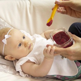 Innobaby Silicone Baby Spoon with Carrying Case Gum Friendly, Green