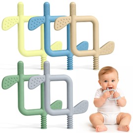 WALULAN Baby Teether Relief Stick Silicone Chew Toys for Babies 0-24 Months