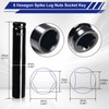 YUEARN Spike Lug Nuts Socket, Durable Socket with 19mm Hex,