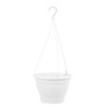 greemotion Lea Hanging Basket, Plastic Hanging Flower Pot in White,