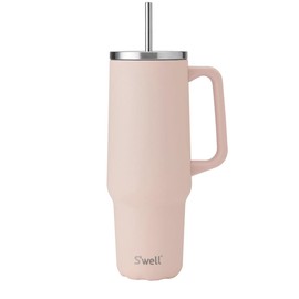 S'well Tumbler XL, Reusable Drink Cup with Straw, Triple Layer Stainless Steel Bottle, Keeps Drinks Hot for 50 Hours and Cold for 10 Hours, 1180 ml, Himalayan Salt