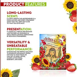 12 pcs Strawberry La Chica Fresita air Fresheners Aromatizante Fresa