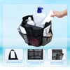 Fidqiog 1 Pcs Shower Caddy, Black Nylon Mesh Toiletry Bag,