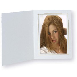 Tap Picture Folder Frame Whitehouse, White / Gold, for 8x10" Photo. (10 Pack)