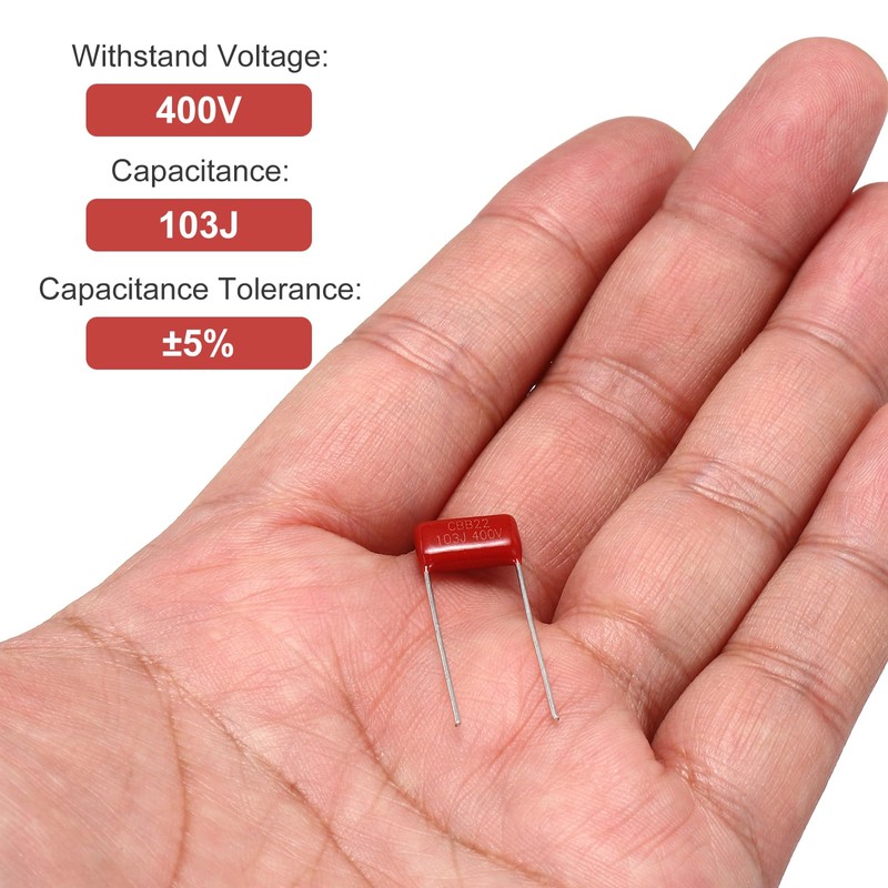 uxcell 20Pcs CBB22 400V 103J 5% Tolerance Through Hole Metallized