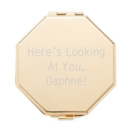 THINGS REMEMBERED Gold Octagon Compact Mirror (Free Customization)