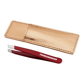 Tweezerman Mini Slant Tweezer With Case - Vintage Rose | 4046-VRR