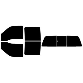 The Tint Effect Precut Window Tint Kit Compatible with Ford F-250 F-350 Super Duty Crew Cab Truck (1999-2007)(Full: with 3 Piece Manual Slider Rear: 5%) Automotive Film