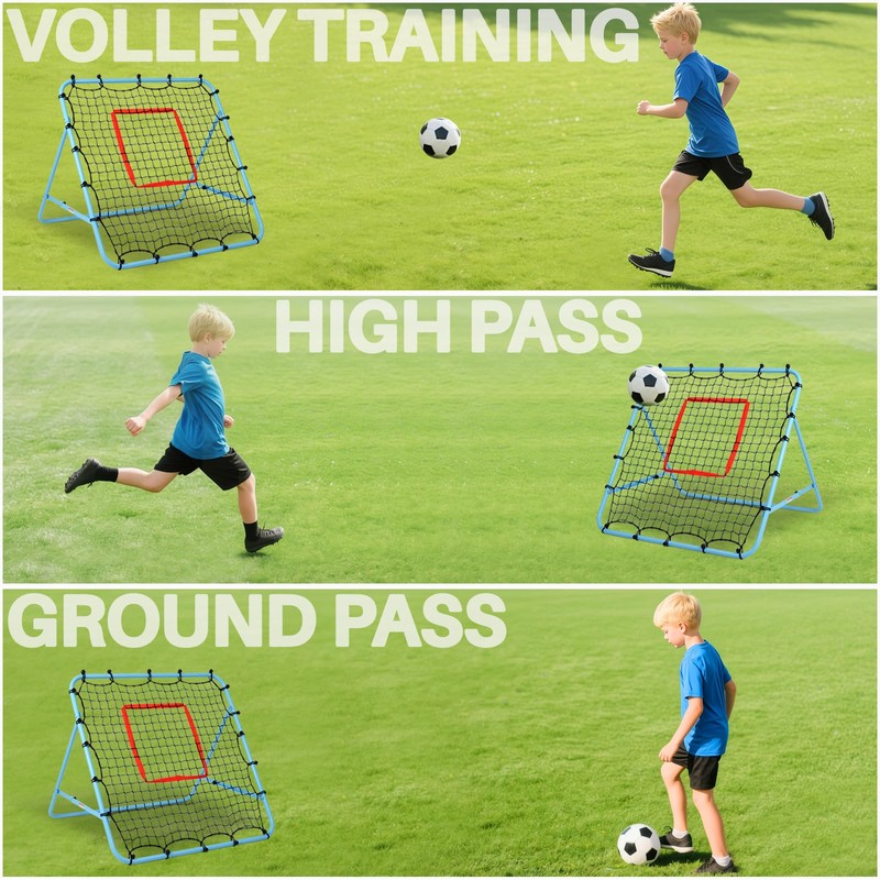 Soccer Rebounder Net - Portable Bounce Back Trainer for Soccer,