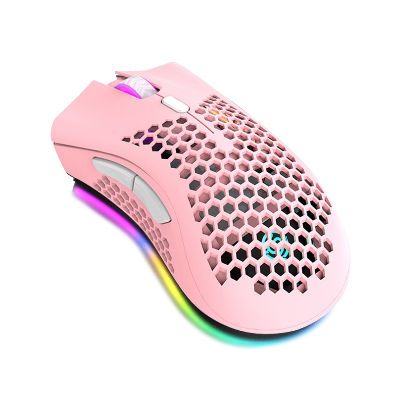2.4G Wireless Gaming Mouse Rechargeable Mouse with RGB Light Effect