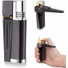 Unbranded Foldable Metal Lighter Pipe Combination Portable Smoking Lighter Black